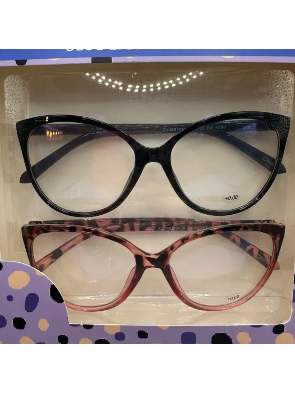 Jessica Simpson Reading Glasses with Blue Light Protection Set of 2 +0.00 NIB